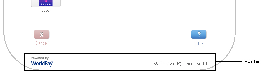 Payment Method Selection Page with Footer