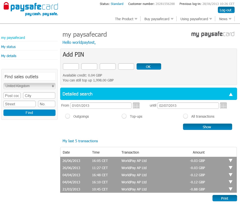 subtropisk dragt mere og mere About paysafecard